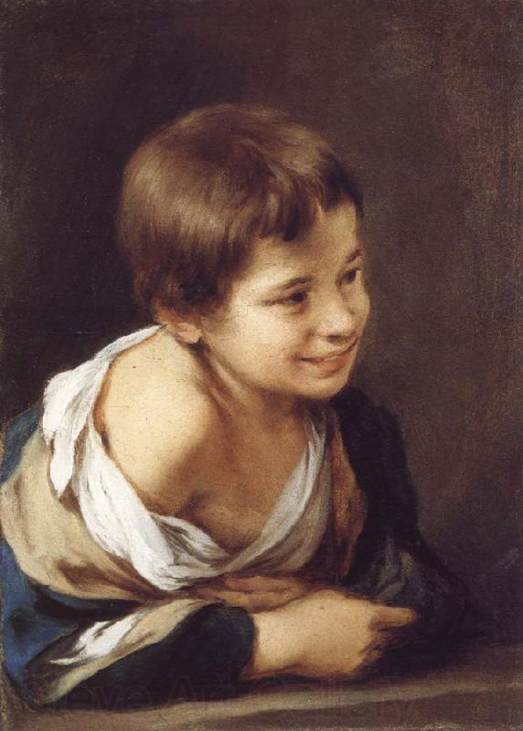 Bartolome Esteban Murillo A Peasant Boy Leaning on a sill France oil painting art